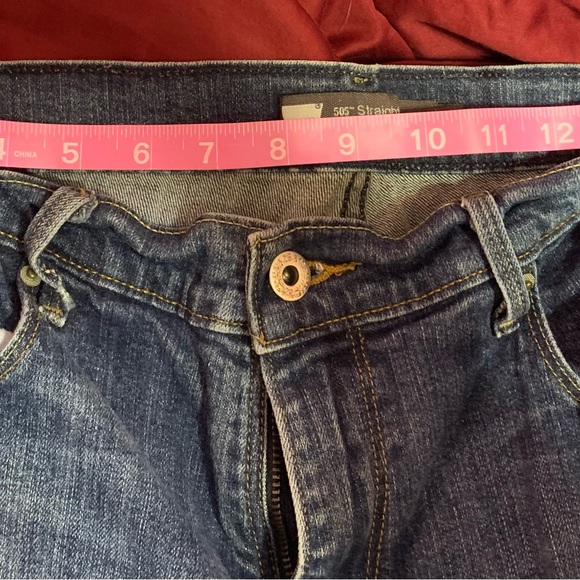 Vintage Levi's 505 Jeans Faded Black 1990s Regular Fit Straight Leg Denim - Picture 3 of 5